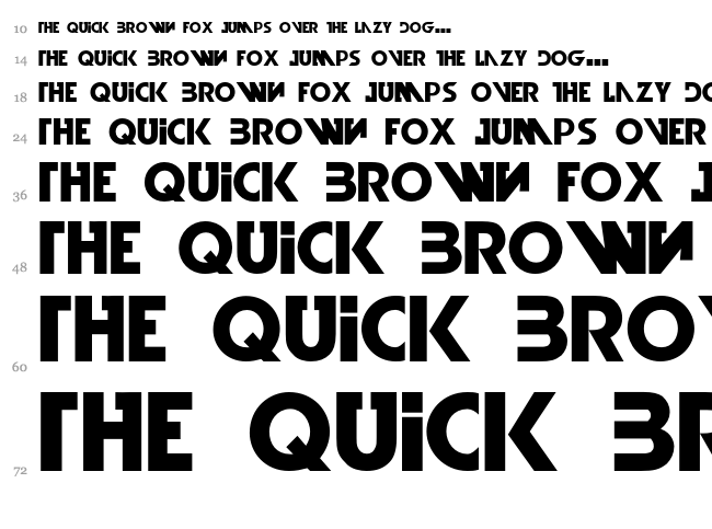 Illegal Curves font waterfall